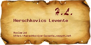 Herschkovics Levente névjegykártya